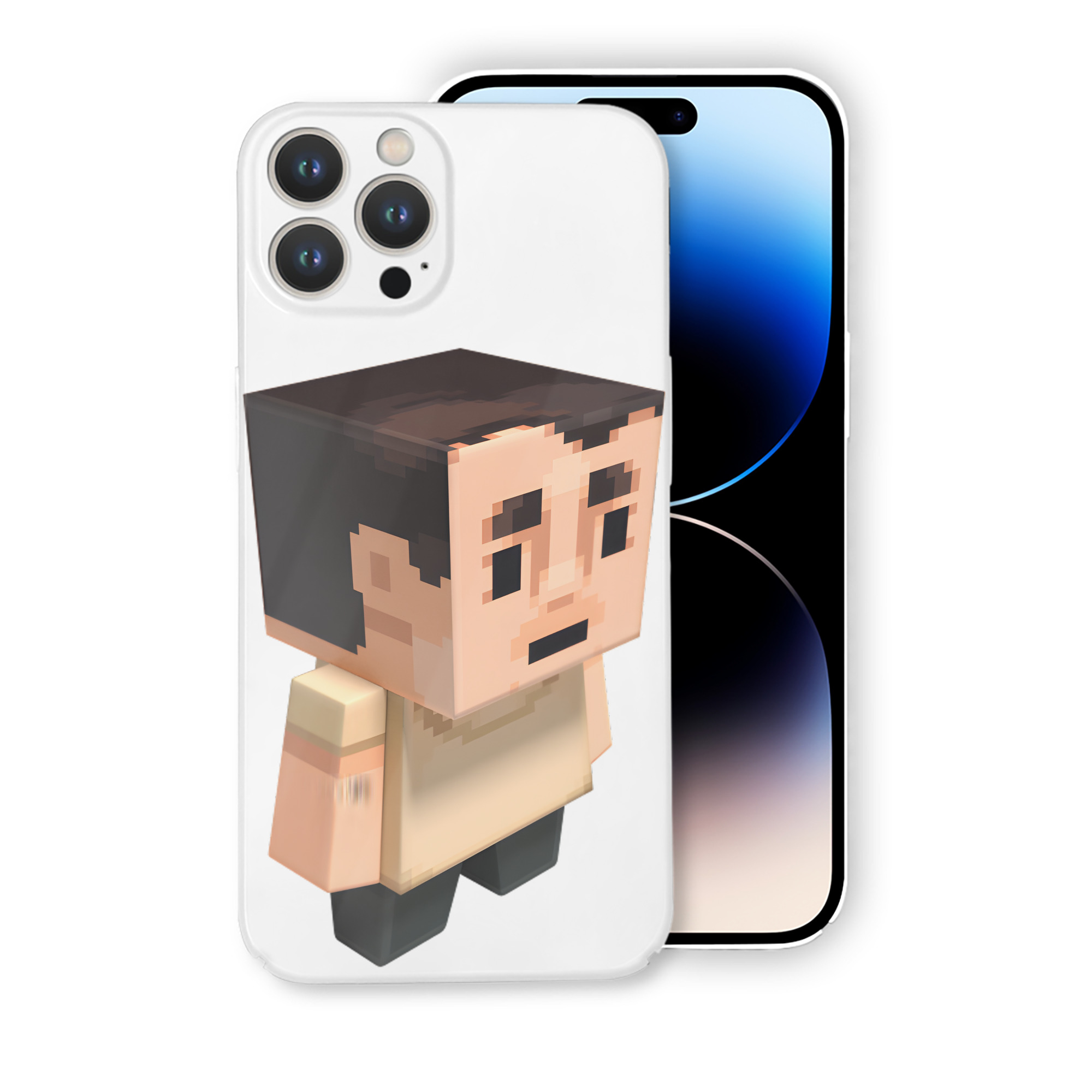 （画像用） マインクラフト ブロックの世界 Minecraft MC Block world 【iPhone 14シリーズ対応】ハードケース